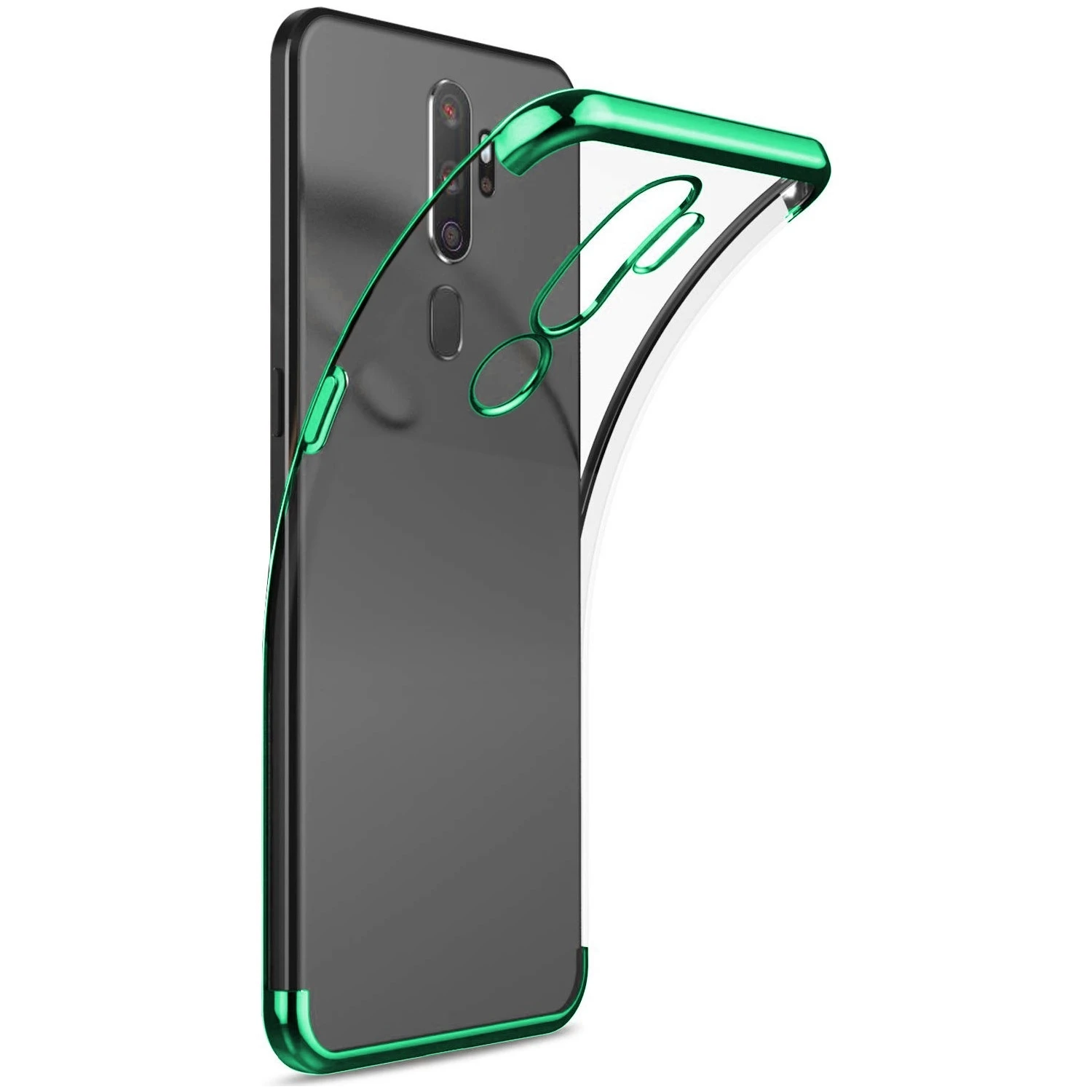 

Phone Case Compatible for Oppo A9 2020 Bright Laser Silicon Case Green