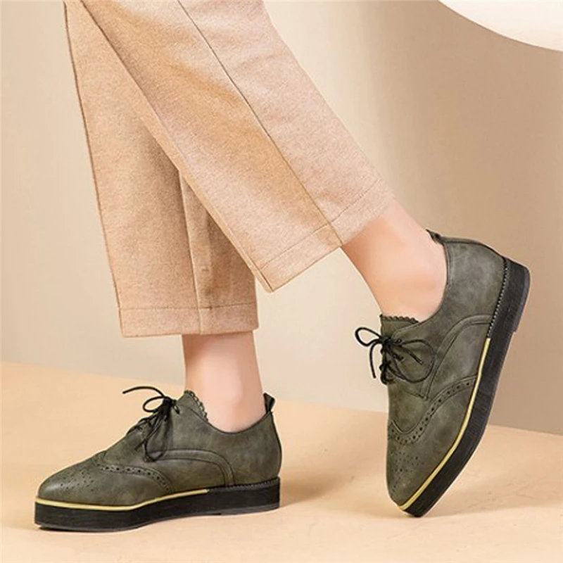 Женские ботинки в стиле ретро ботильоны Челси римском botas Mujer кожаные на плоской