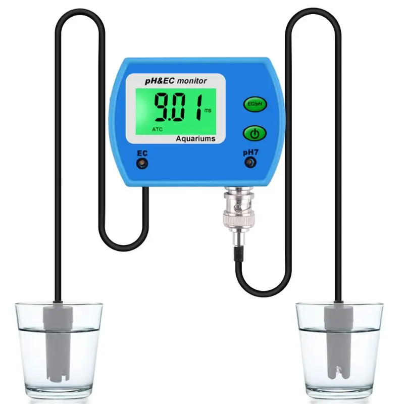 

Mini Multifunction pH / EC BS 2 in 1 Water Quality Tester Pool Monitor Meter US P0RE