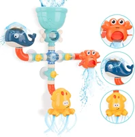baby bath toy toddlers bathtub toys waterfall water station castle with stacking cups shower bath game for 1 2 3 4 5 years old