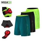 WOSAWE светоотражающие мужские велосипедные шорты для горного велосипеда с 3D гелевой подкладкой, спортивные велосипедные шорты для катания на горных велосипедах, гоночные Водонепроницаемые шорты