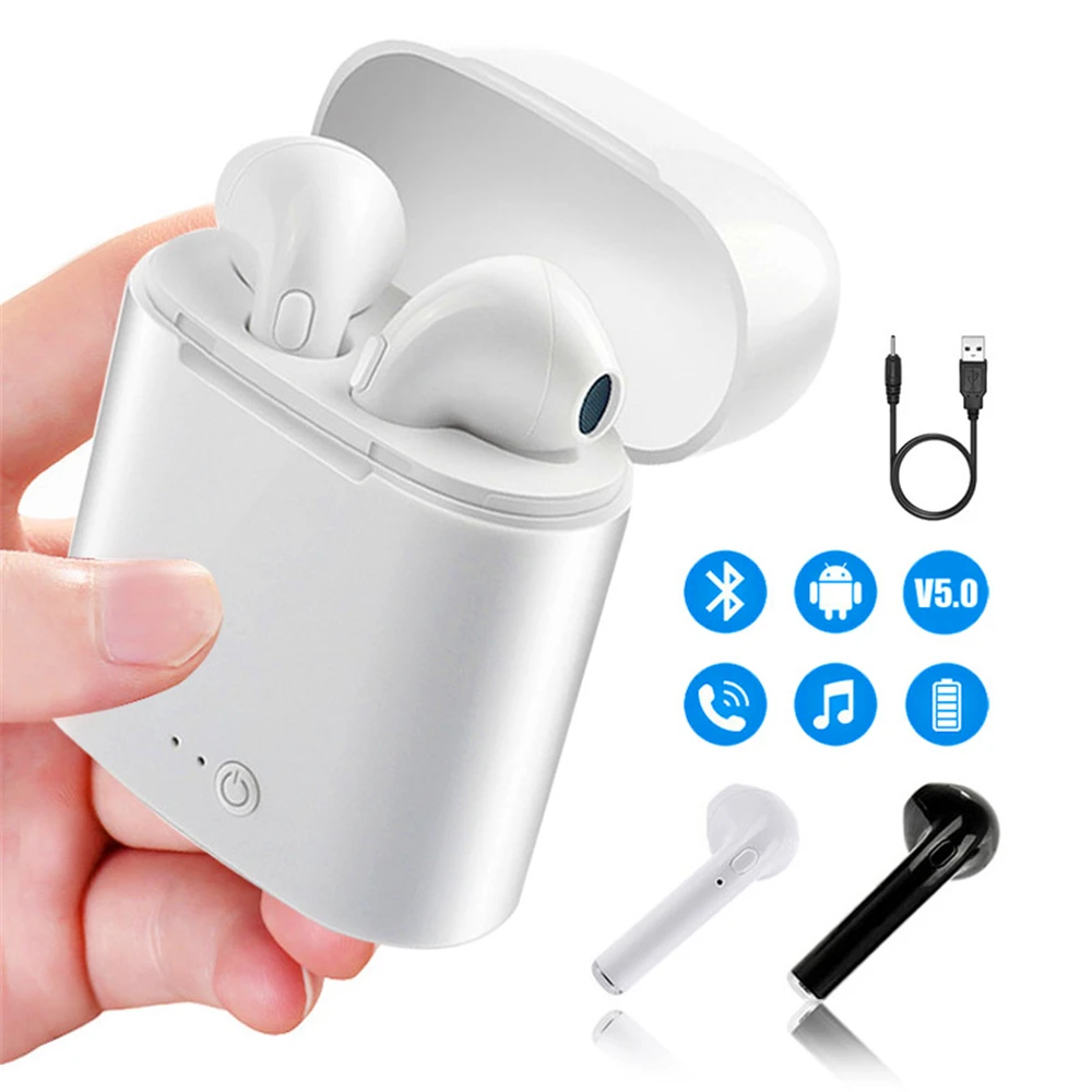 I7s Tws беспроводные наушники Bluetooth 5 0 с микрофоном зарядная коробка Спортивная