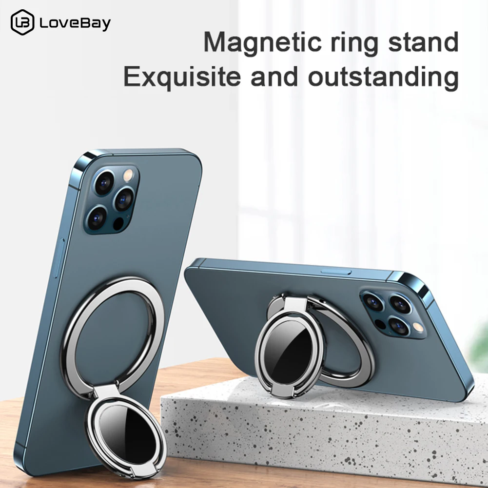 

Lovebay Magnetic Cell Phone Ring Holder Compatible For iPhone 12 Pro Max 13 Series Mag Safe Removable Cell Phone Grip Kickstand