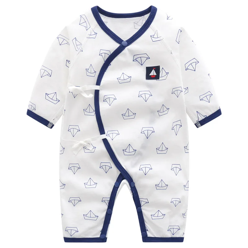 

Spring and summer infant boneless bind butterfly ha clothing children jumpsuits cotton thin baby climb clothes