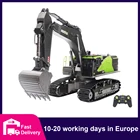 HUINA 114 RC грузовик гусеница сплав трактор Инженерная машина 2,4 ГГц Радиоуправляемая машина 22 канала RC экскаватор игрушка для мальчика