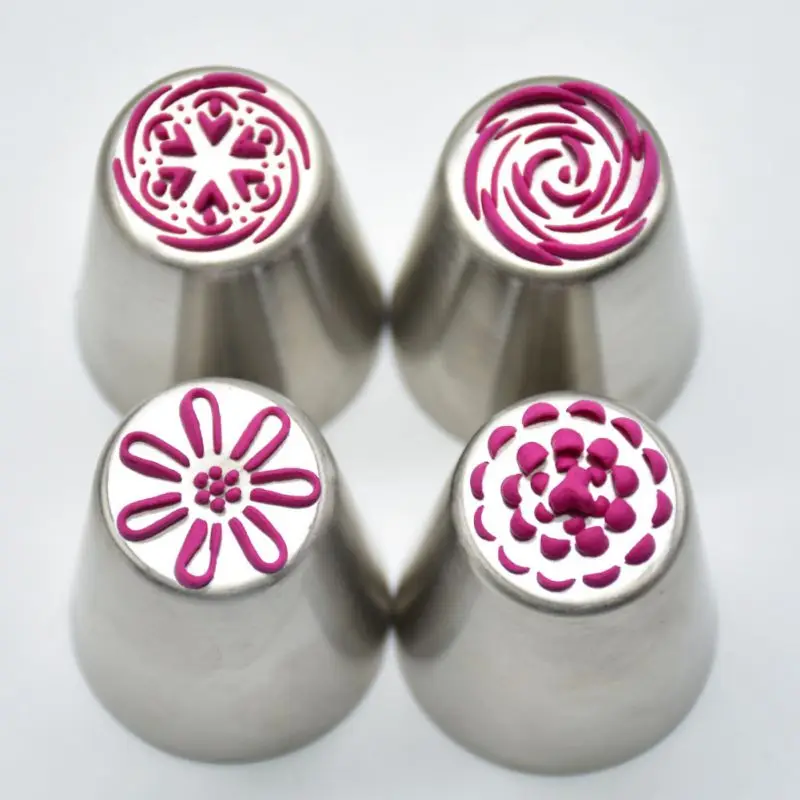 

12Pcs/Set Non-toxic Stainless Steel Tulip Icing Pipe Nozzle Flower Cream Pastry Nozzle Kitchen Accessories Baking Tool