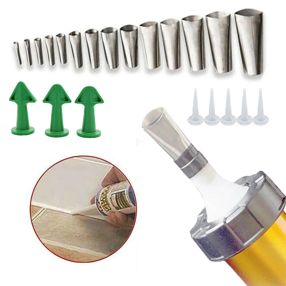 

For kitchen bathroom Caulking Nozzle 22pcs/set Filler Tool Sealant Useful