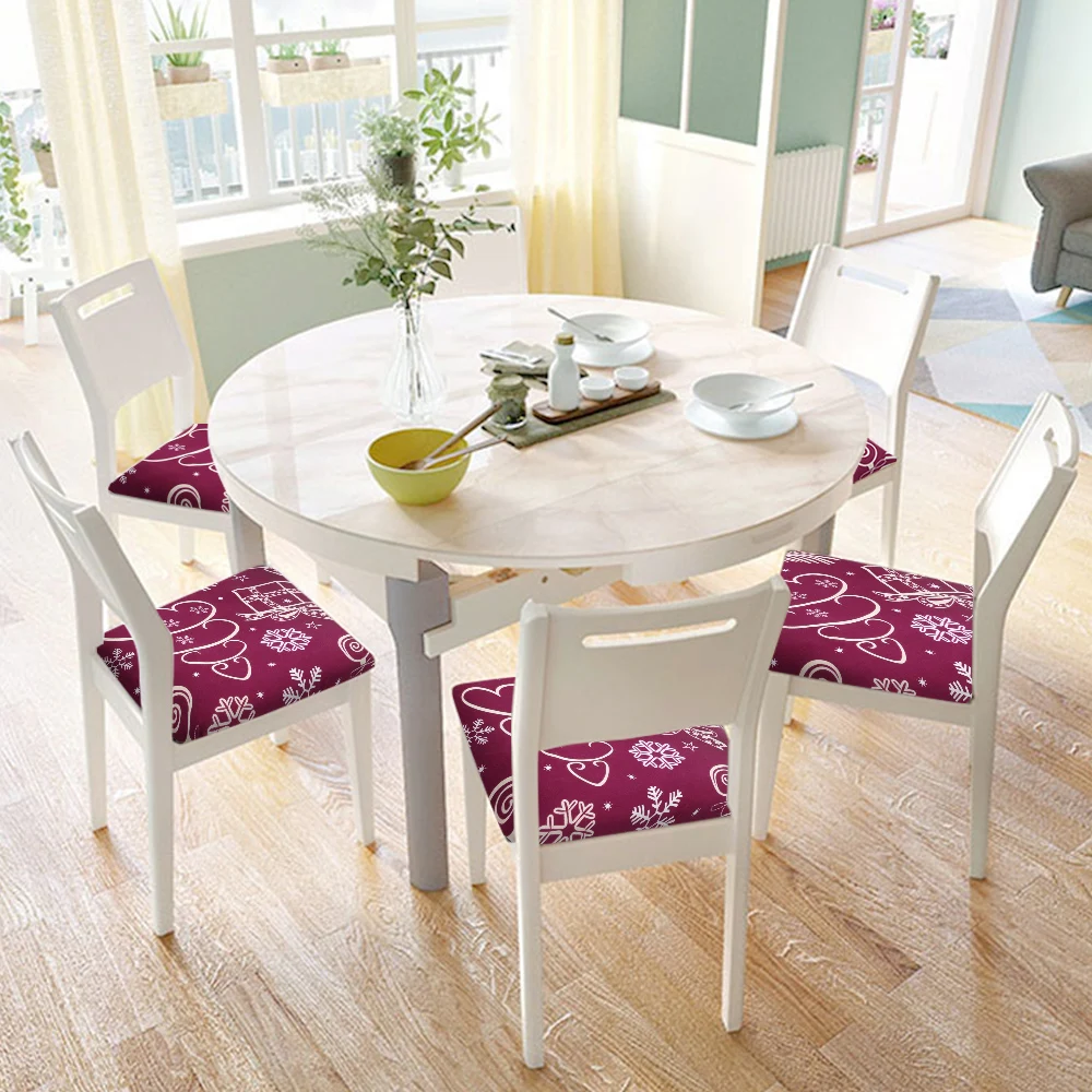 Растягивающиеся чехлы для сидений обеденного стула с принтом съемные моющиеся