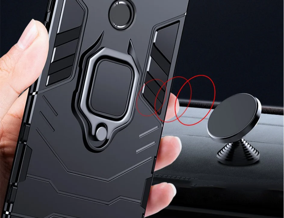 Чехол Tigenkey для Samsung Galaxy A71 задняя крышка подставка бронированный противоударный