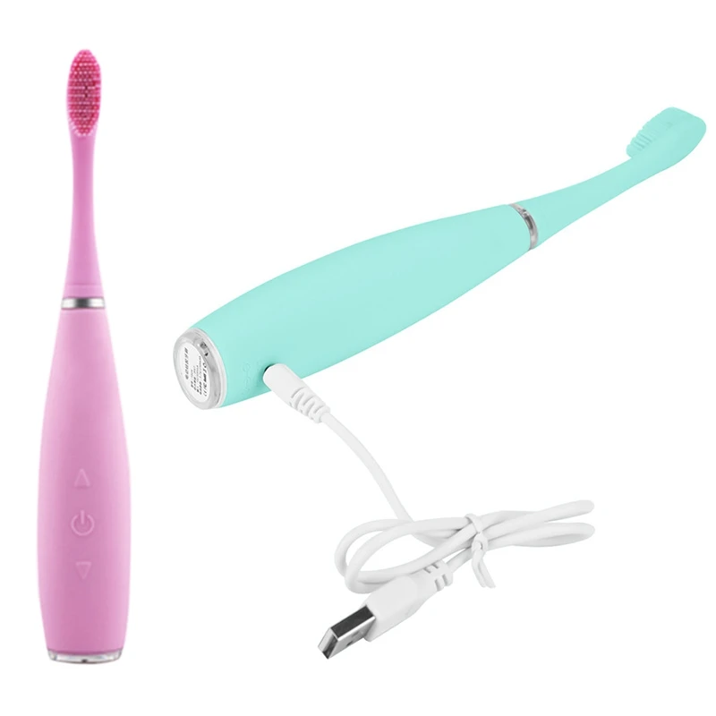 

Ультразвуковая электрическая зубная щетка, перезаряжаемая Водонепроницаемая силиконовая зубная щетка, высокочастотная вибрация