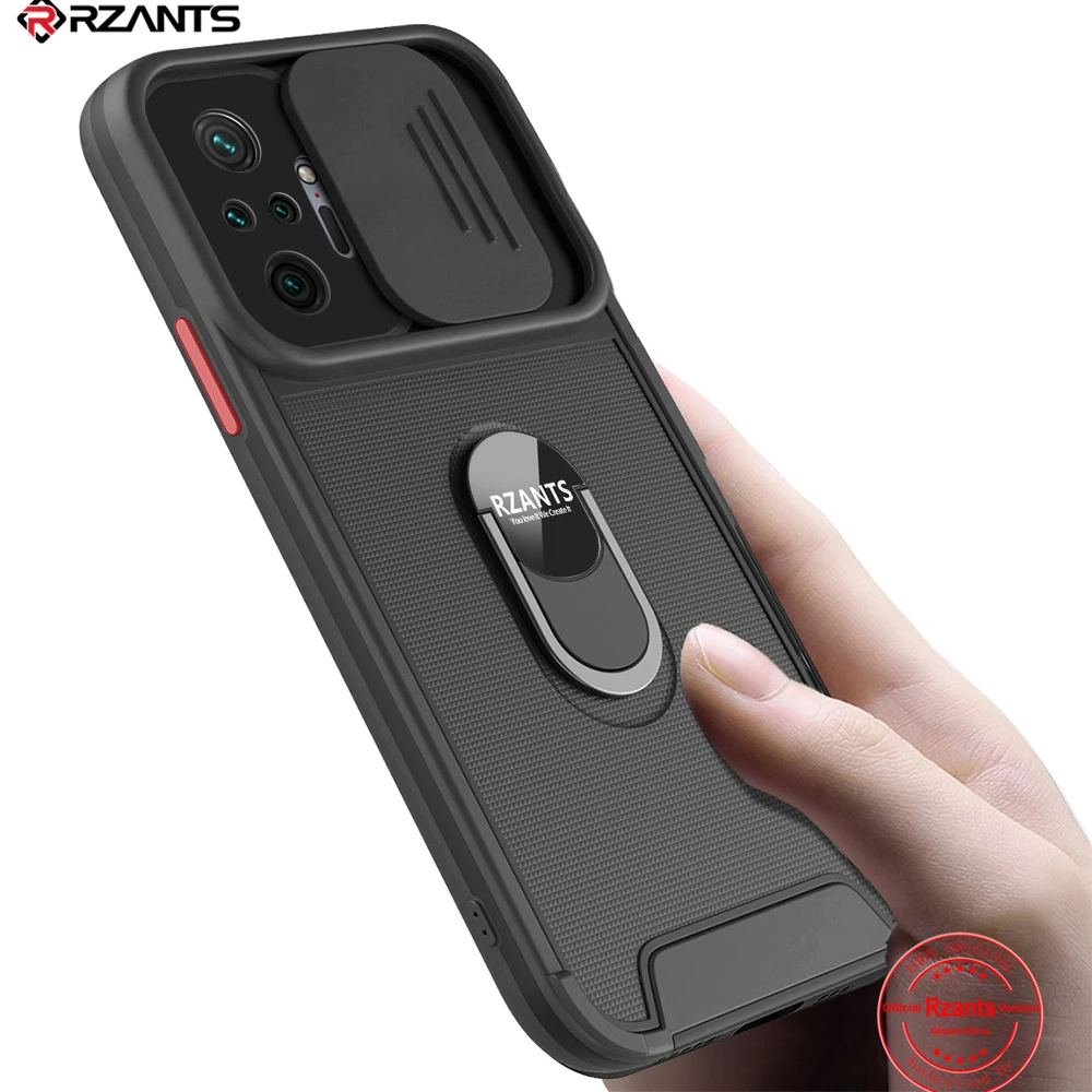 

Чехол Rzants для Xiaomi Redmi Note 10 10S Redmi Note 10 Pro Max 4G, противоскользящий ударопрочный чехол с кольцом-держателем, тонкая защита объектива