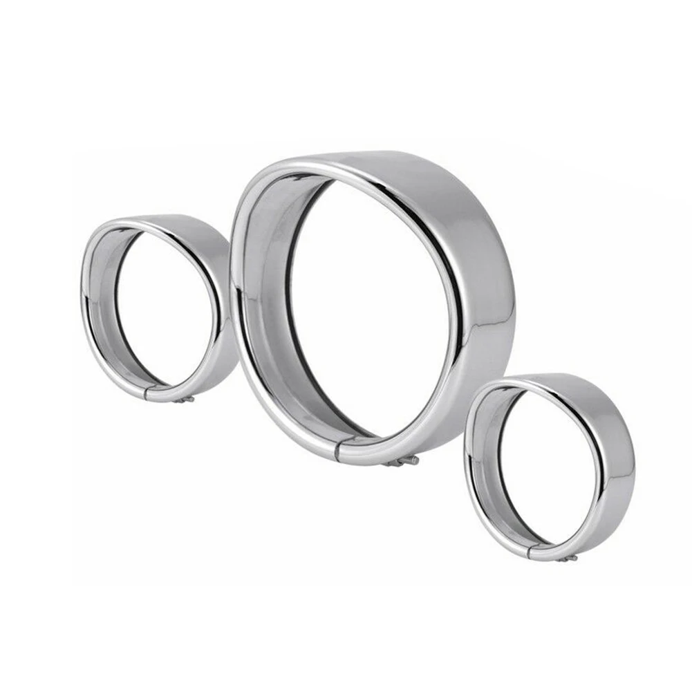 

1 Pcs 7" Headlight + 2 Pcs 4.5" Passing Lights Lamp Decorate Trim Ring Visor Cover Motorcycle Accessories