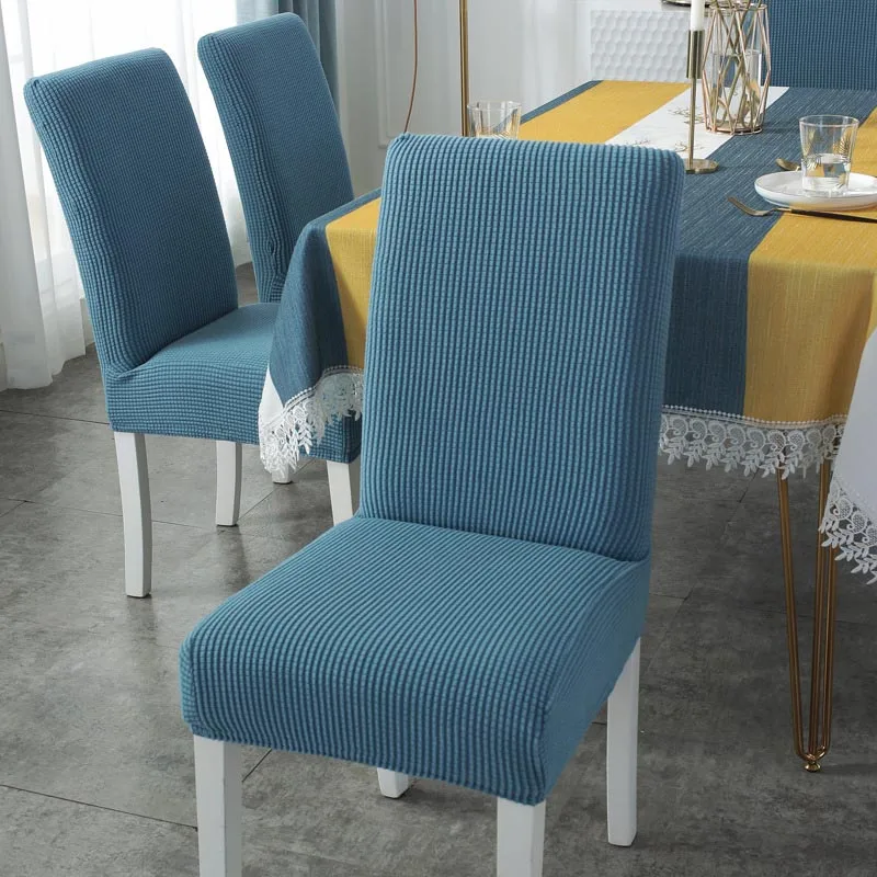 

1/2/4Pcs Elastic Chair Cover Solid Polar Fleece Seat Cover Slipcover Removable Protector Case For Banquet Wedding Party Hotel