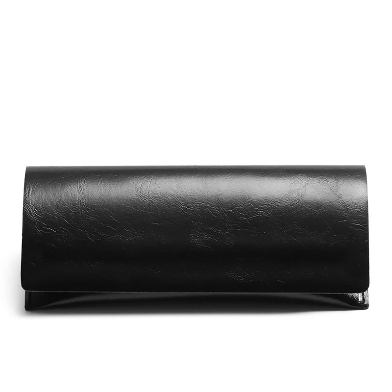 Magnetic Glasses Case Women Men Fashion Leather Flat Mirror Sunglasses Storage Box Lightweight Portable Soft Package |