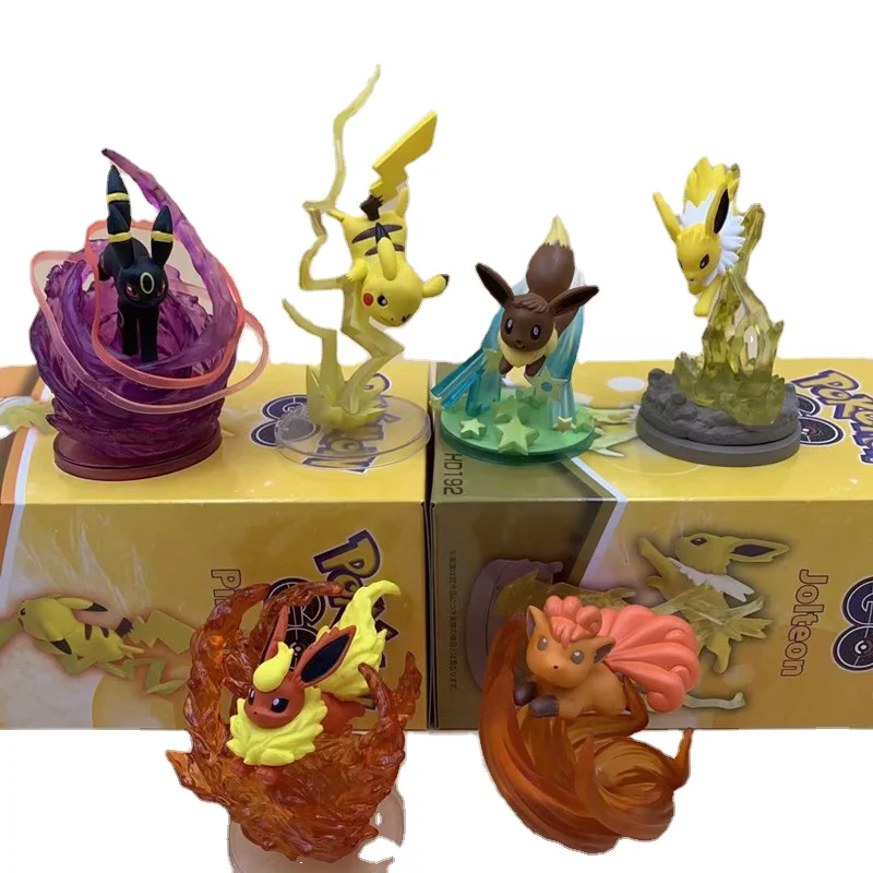 

Pokémon Pokemon Pikachuib Skill Art 6 Model Doll Decoration Handmade Movie Anime Children's Toy Kawaii Birthday Surprise Gift