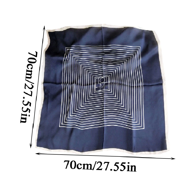 Летний квадратный шарф с геометрическим принтом женский платок Женский