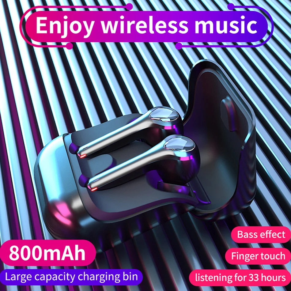 

V5 TWS Наушники Беспроводные Bluetooth 5,0 наушники мини HD стерео наушники, наушники с сенсорным управлением с двойным микрофоном шумоизоляция