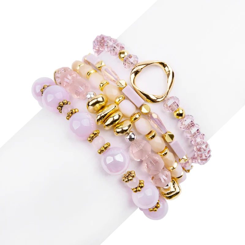 Многослойные дизайнерские очаровательные браслеты в стиле бохо набор для женщин