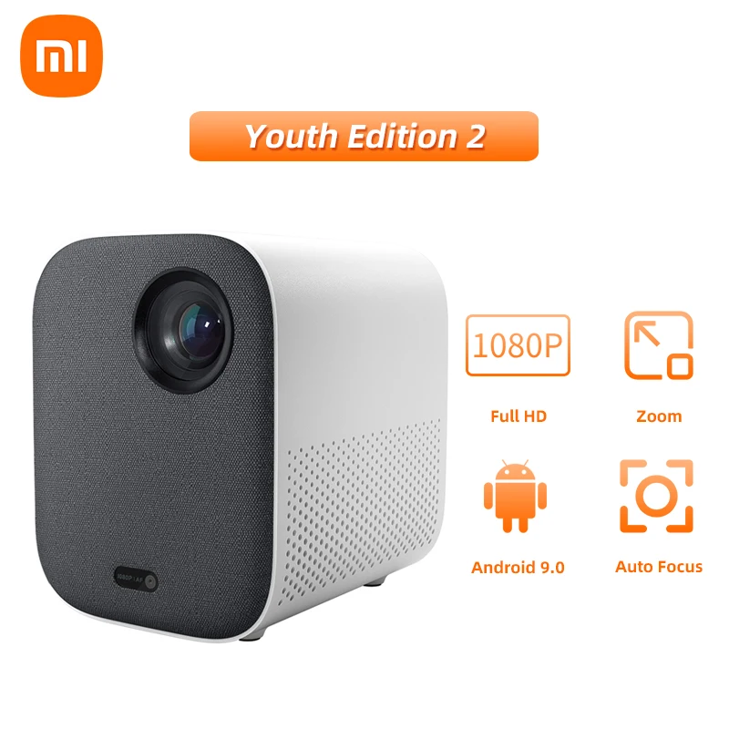 Умный компактный проектор Xiaomi Mi Youth Edition 2 Full HD 1080P Android Wifi домашний кинотеатр ТВ
