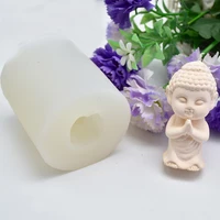 mini buddha shape candle silicone mold for diy handmade candle ornaments plaster epoxy resin soap mould kitchenware baking tool
