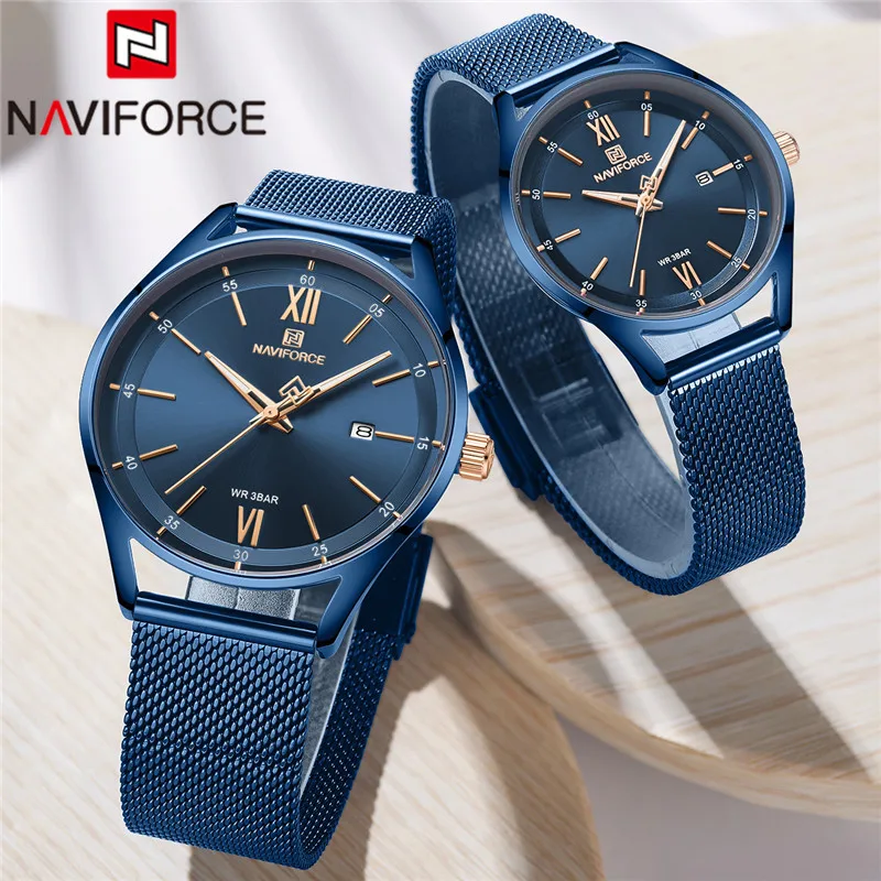 NAVIFORCE мужские женские парные наручные часы лучший бренд Роскошные