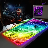 cool abstract design custom rgb gaming large mouse pad gamer led computer mousepad with backlight carpet for keyboard desk mat