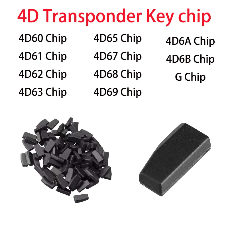 

1 PCS Transponder Car Key Chip 4D60 4D61 4D62 4D63 40Bit 4D63 80Bit 4D65 4D66 4D67 4D68 Blank Chip High Quality Professional