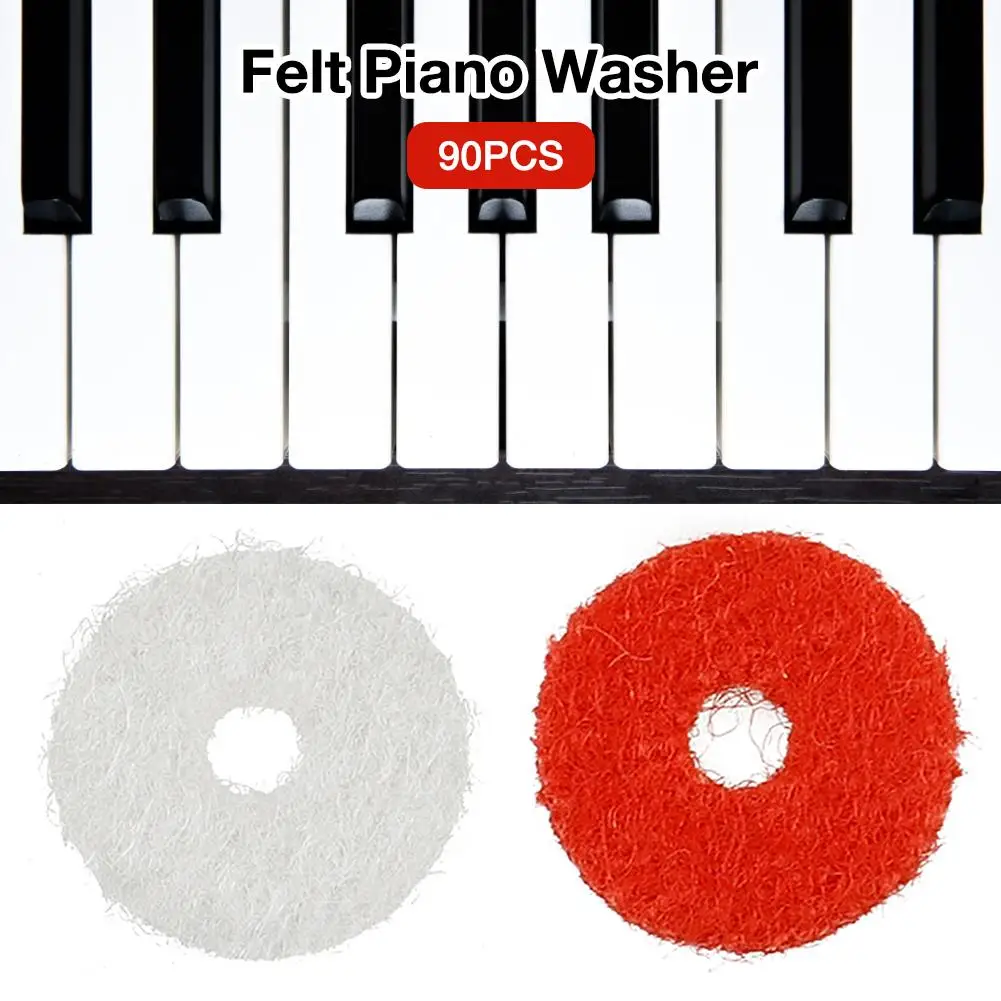 

Флисовые шайбы для пианино, 90 шт., 1 мм/2 мм, аксессуары для настройки пианино