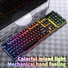 Клавиатура игровая Механическая Проводная с USB-подсветкой и многофункциональным индикатором