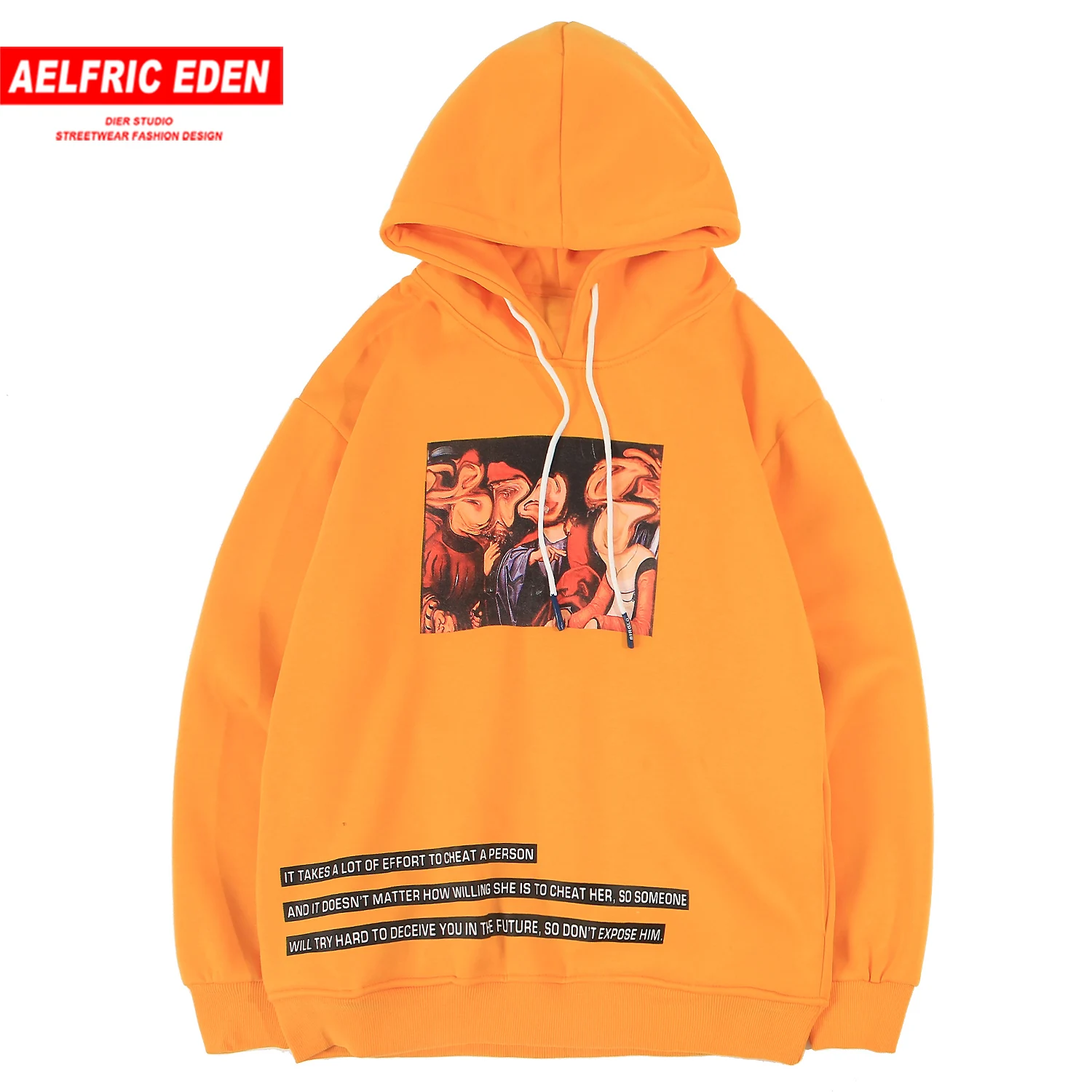 Толстовки мужские с мультяшными буквами уличная одежда в стиле Харадзюку