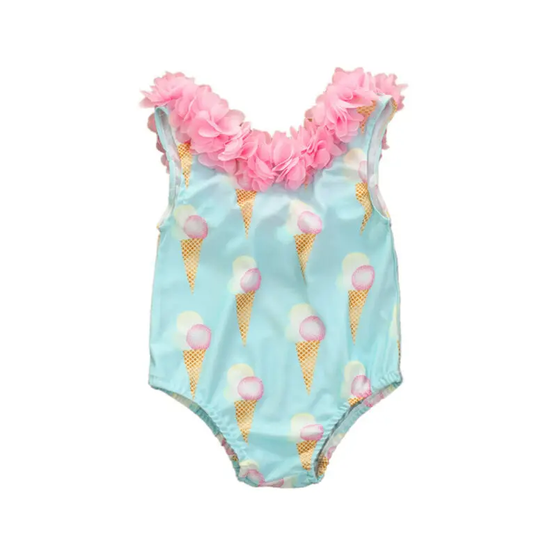 Toddler Kid Swimwear One Piece Printed Flower Bikini Swimsuit Baby Girl Swimming Bathing Costume Children Summer Swimsuits 1-5Y | Спорт и