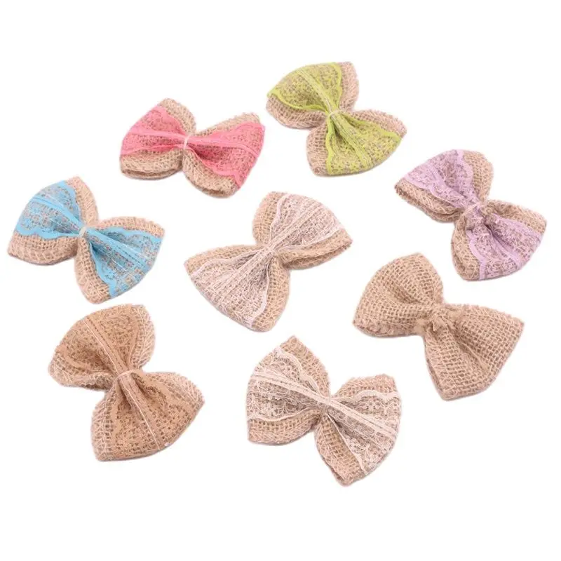 1 шт. винтажный джутовый бант кружевная лента сделай сам свадебные украшения