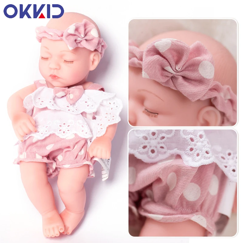 OKKID 25 см полностью силиконовая кукла для новорожденных реалистичные детские