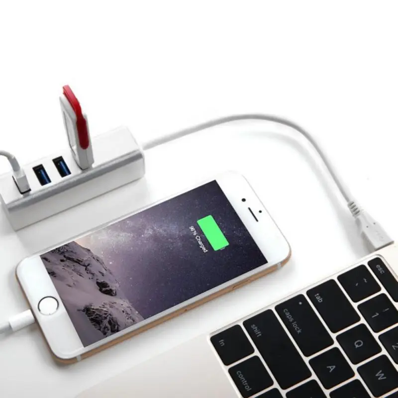 USB 3 0 концентратор 4-Порты и разъёмы алюминий высокой Скорость usb-разветвитель