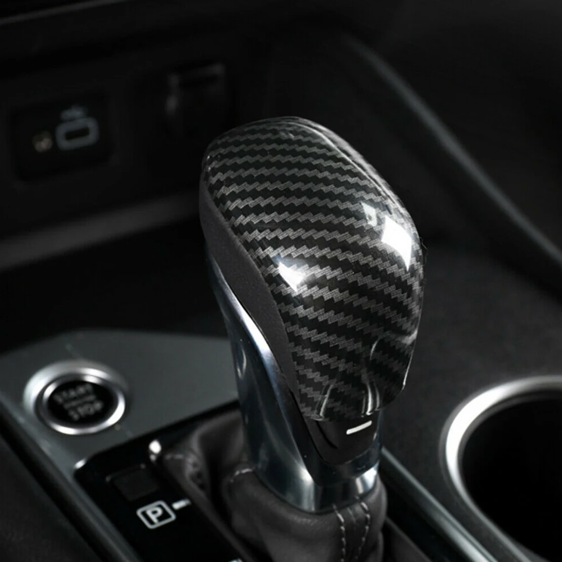 Внутренняя ручка переключения передач из углеродного волокна Накладка для