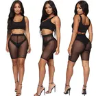 Шорты женские сетчатые прозрачные, пикантная накидка, пляжные облегающие леггинсы, шорты для воркаута, пляжная одежда, накидка в бикини