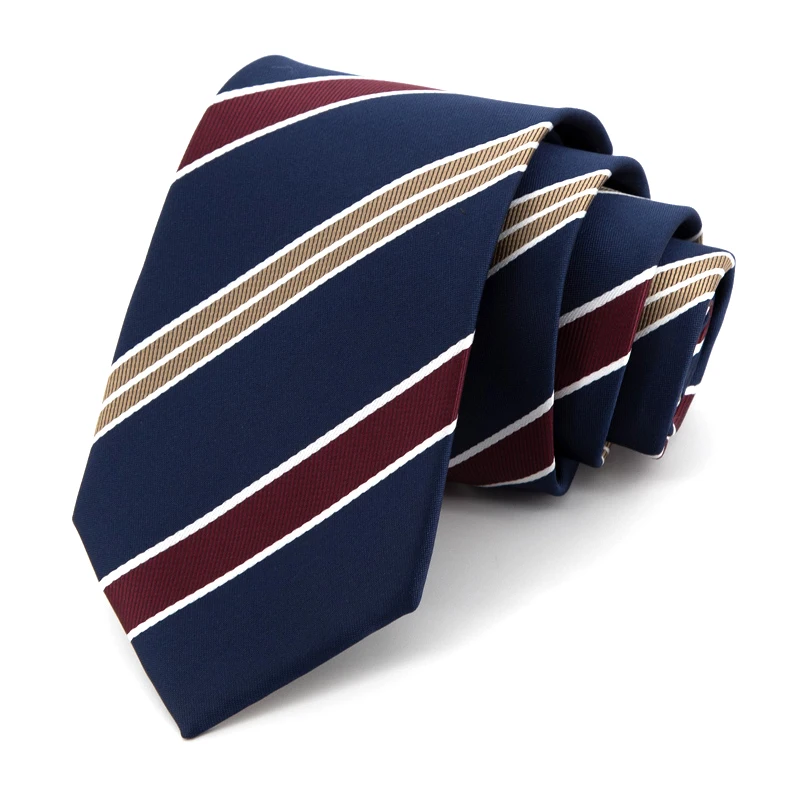 

Мужской галстук 7 см, галстук для делового платья, галстук высокого качества в синюю полоску, галстук в подарочной коробке