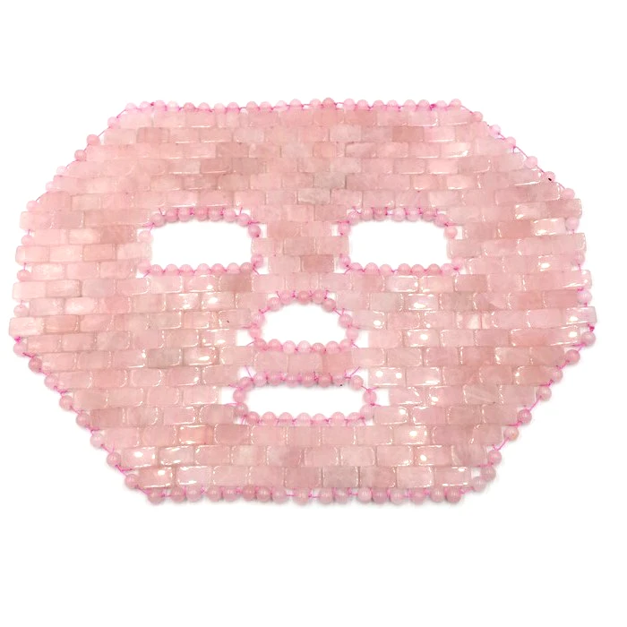 Охлаждающая натуральная маска для лица с аметистом розовым кварцем нефритом сна