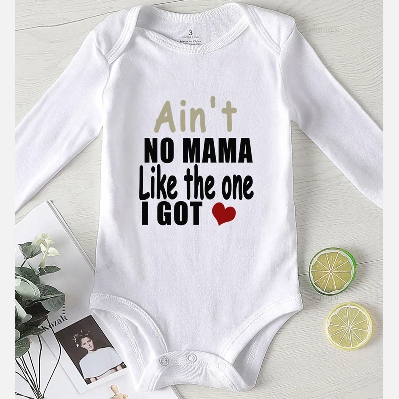 Комбинезон с надписью Love Mama детская зимняя хлопковая летняя одежда для маленьких