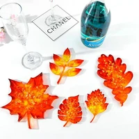 diy maple leaf christmas tree decor silicone mold jewelry fillings pendant accessory charms handmade epoxy resin cabochon mould