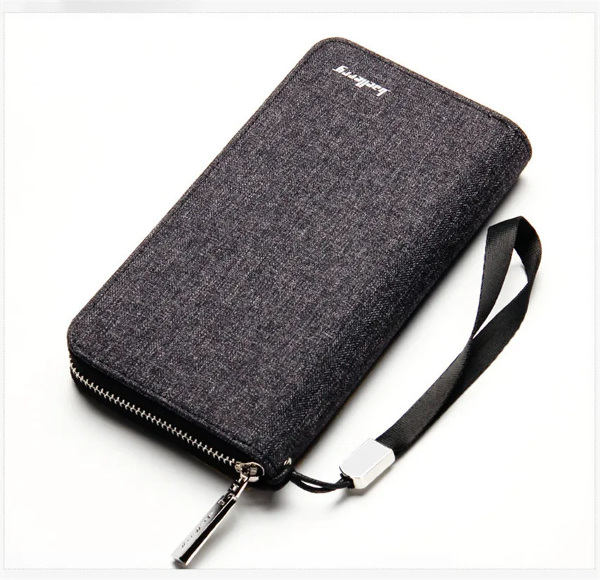 Baellerry Luxury Brand Men's Wallets Men Long Purse Wallet Male Clutch PU Leather Zippers Business Coin | Багаж и сумки