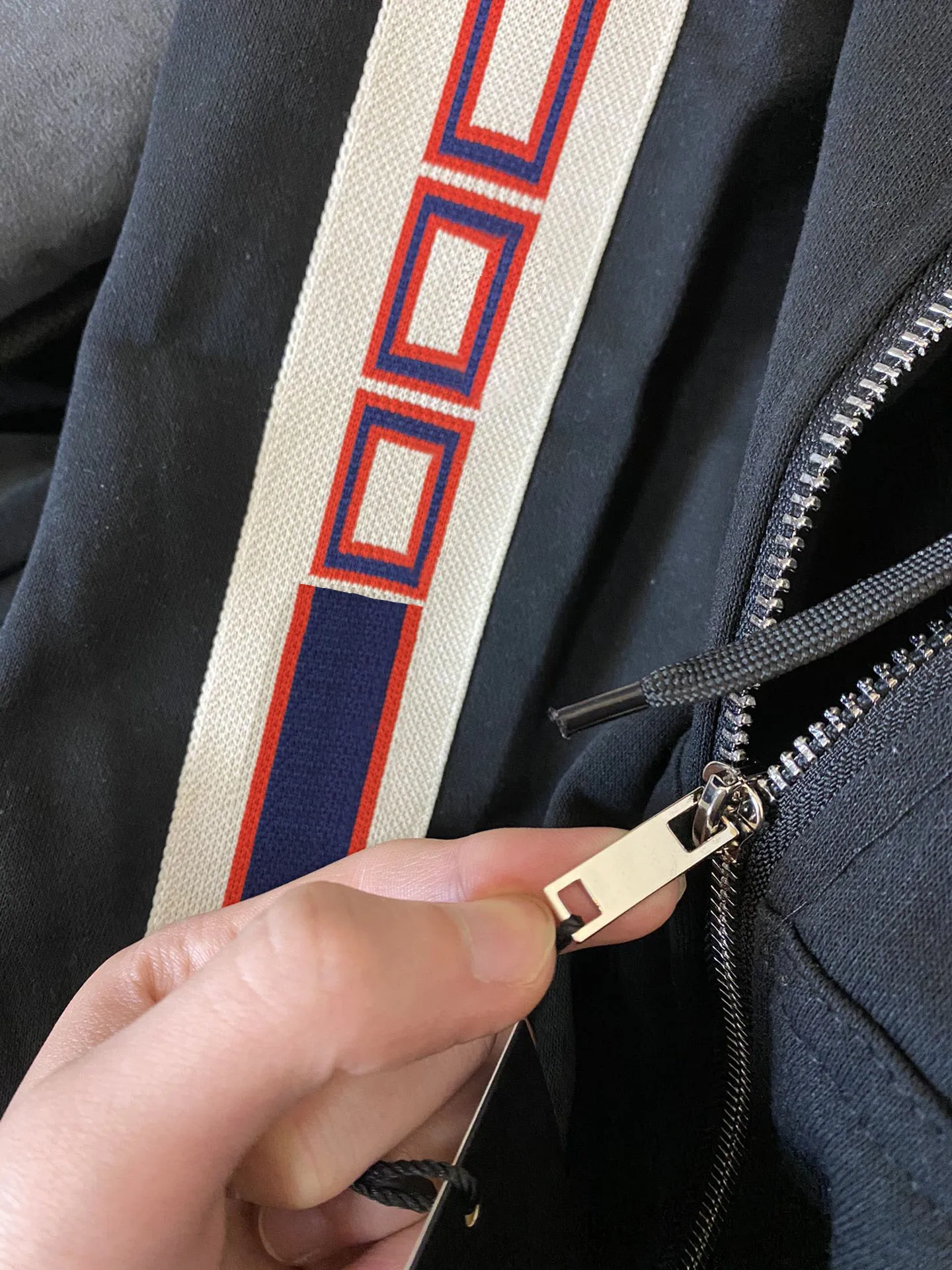 

2021 Men's Hooded Sweatshirt Classic Ribbon Stitching Spring And Autumn Casual Couple Zipper Cardigan