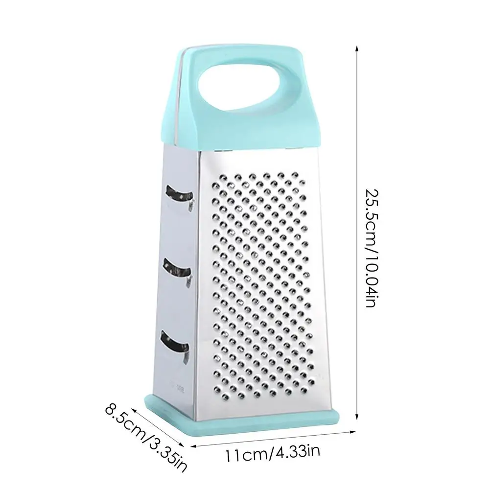 

Box Grater 4-Sided Stainless Steel Grater Lemon Cheese Vegetable Zester Grater Multipurpose Grater For Cheese Ginger Vegetables