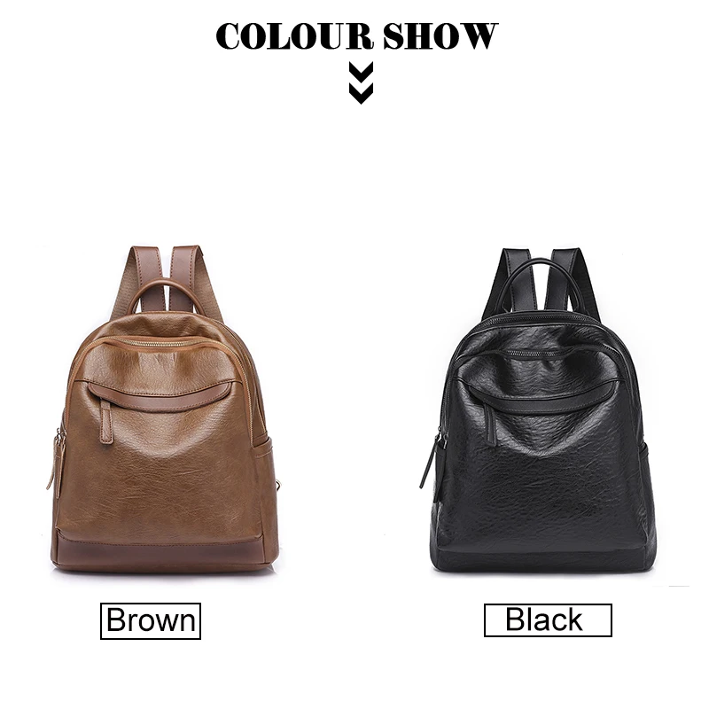 Модный рюкзак для женщин мягкая сумка через плечо из искусственной кожи женская