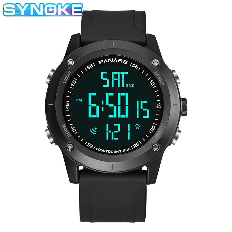 

SYNOKE Men's Watch Military Top Luxury Brand Sport Watch Wrist Electronic Digital Male Clock Mens 5Bar Waterproof Watches 2020