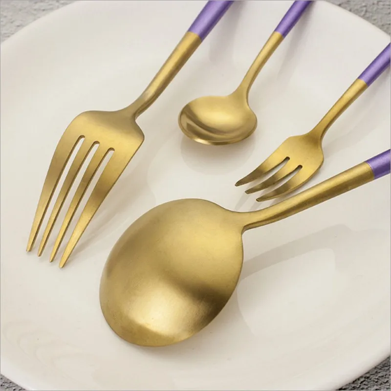 Креативная посуда в скандинавском стиле из нержавеющей стали 304 фиолетовое