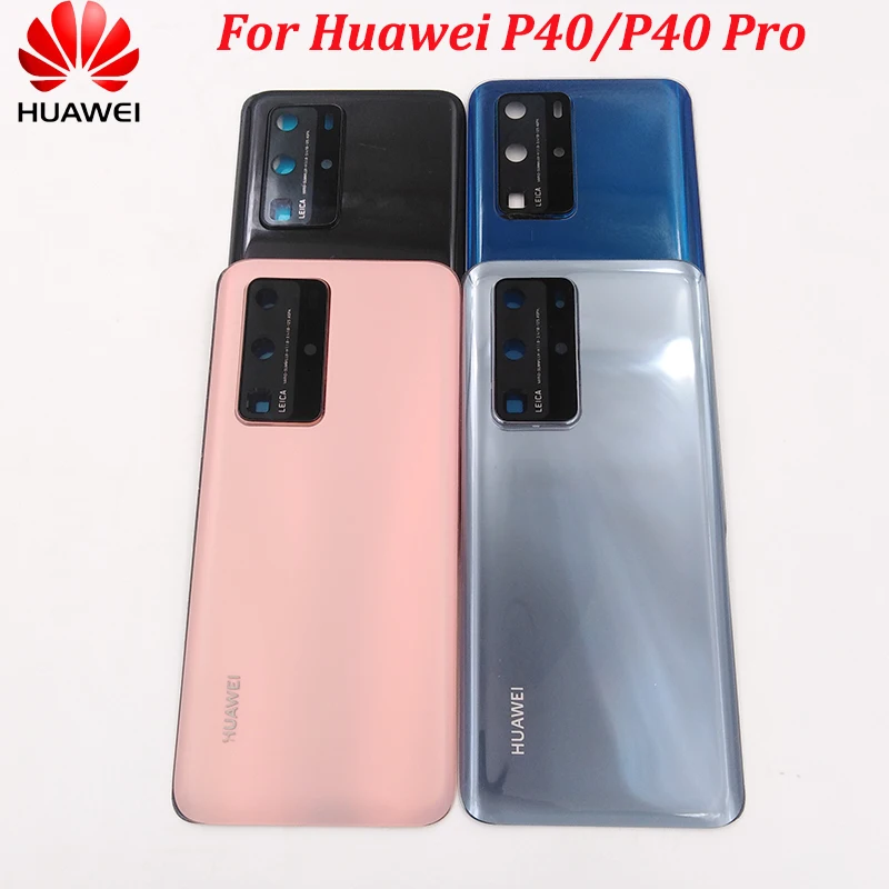 

Official Huawei P40/P40 Pro Back Glass Battery Cover Rear Door Housing Case Replacement Part For P 40 P40Pro & Camera Lens Frame
