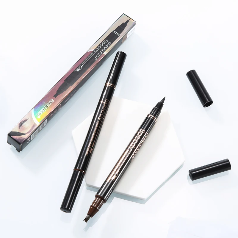 Бровей подводка для глаз в сочетании карандаш черная жидкая Водонепроницаемый 3