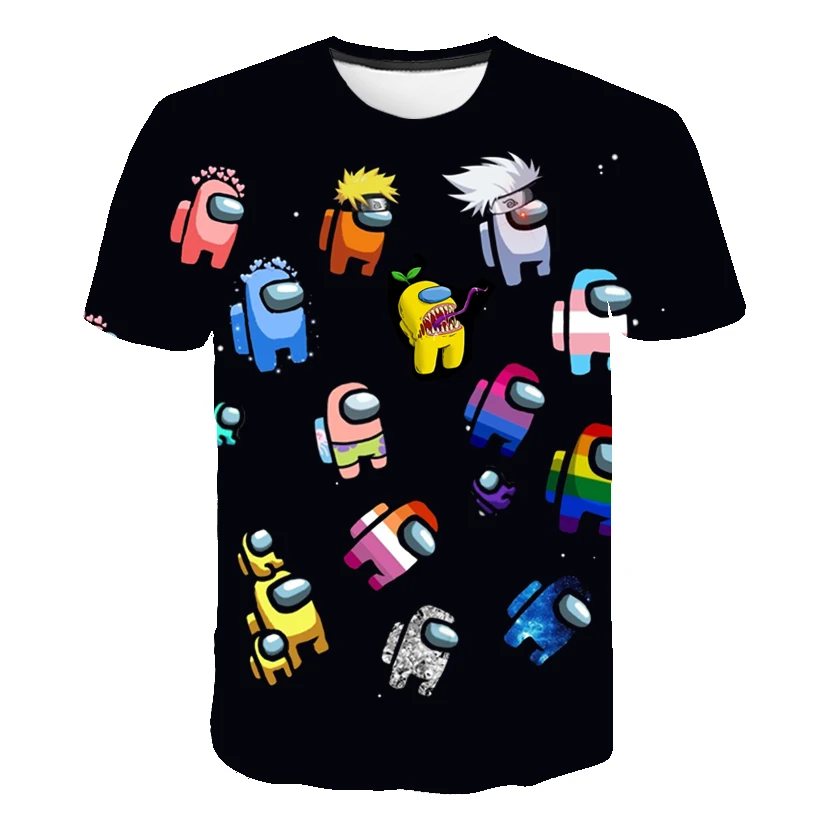 

Game Impostor Graphic Tshirt Among Us T-shirt Short Sleeve Cartoon T-shirt For Kids Boys 3D Printed Tops Hip Hop Boys Clothing