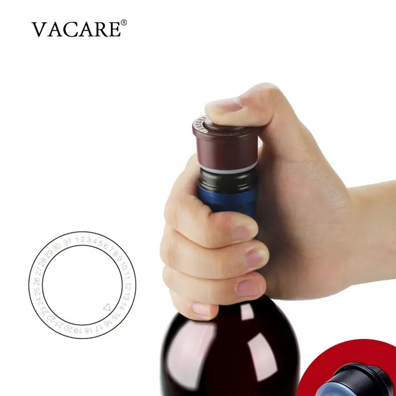 Цветная силиконовая винная пробка маленького размера вакуумная для вина бутылка